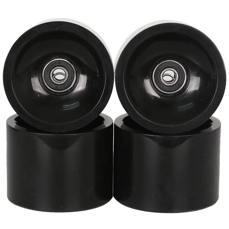 TopSet of 4 Wheels 70mm 78A Offset Hub Solid Longboard Wheels with ABEC 9 Black Bearing Riding Longboarding Wheels