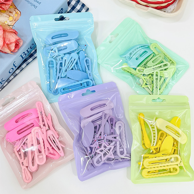 18 unids/set de pinzas geométricas para el cabello para niñas, adorno para el cabello dulce, pasadores de horquillas laterales para niños, accesorios para el cabello de para niños