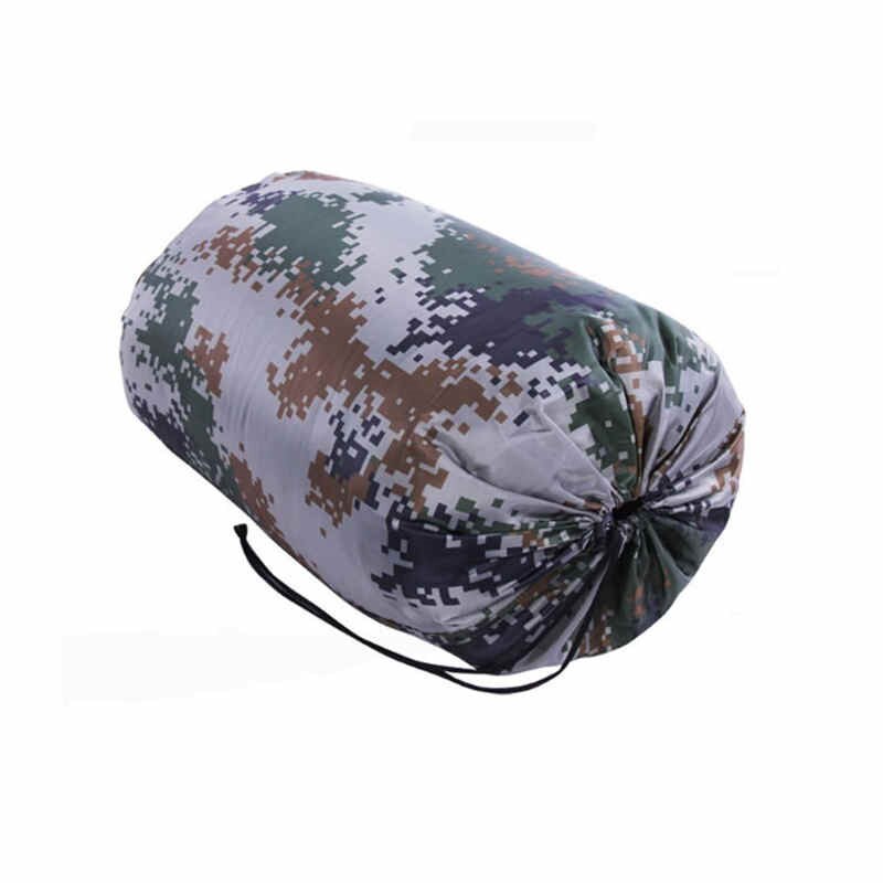 Saco de dormir de camuflaje Digital, para exterior, equipamiento de acampada, 210x75CM, saco de dormir cálido para Otoño e Invierno