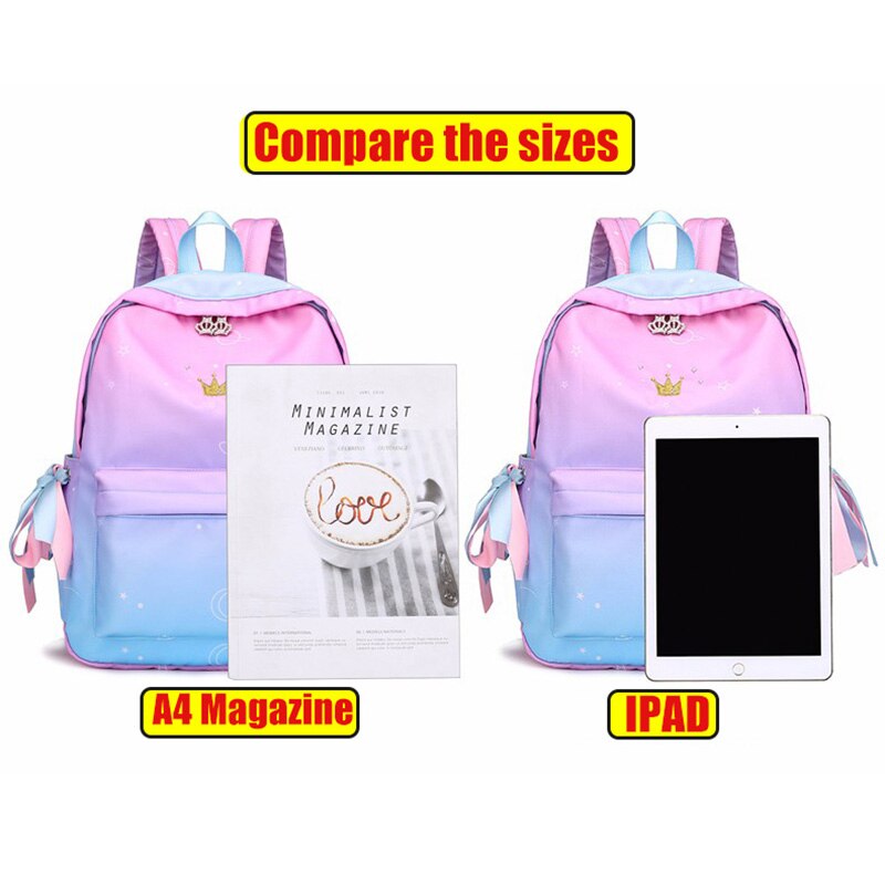 Sac à Dos Scolaire Holographique Pour Fille - Cartable Design Et Léger Pour L'école