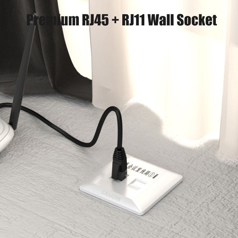 SAMZHE RJ45 Faceplate Wall Socket Wallplate Face plate 4-Port Networking Telephone Socket Outlet Mount Panel