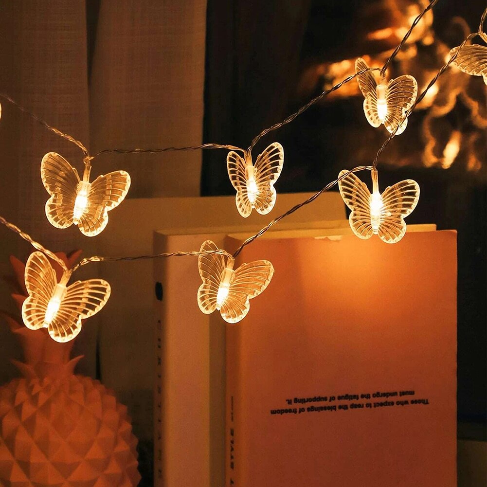 20 Led String Light Battery Operated Vlinder Party Garland Fairy Lamp Kerstverlichting Bruiloft Lamp Woondecoratie: Default Title