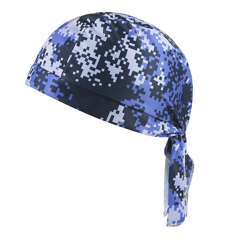Camouflage Headband Bandana Handkerchief Head Man Pirate Hat Cycling Hood Sun Protection Sports Breathable Printed Headscarf: PURPLE