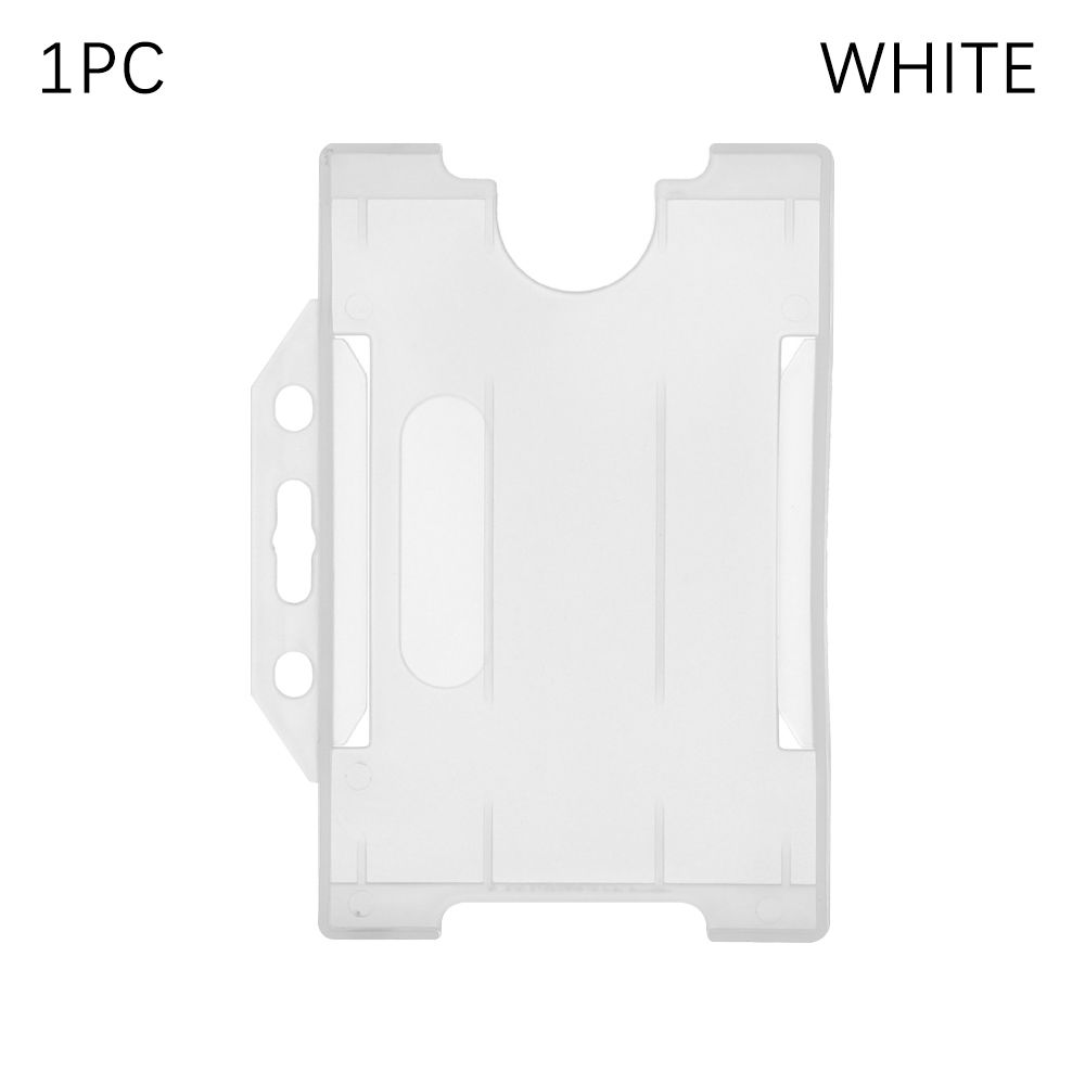 1/3pcs Single Sided Card Holders Portable Multi-use Hard Plastic Badge Work ID Card Holder Protector Cover Case ID Card Holder: black