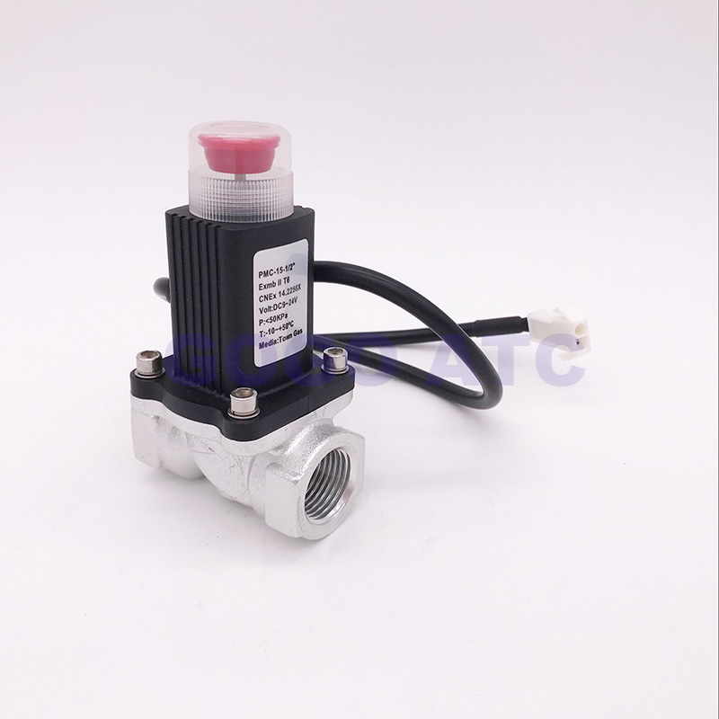 DN15 DN20 DN25 manual reset G1/2" G3/4" G1" Natural gas emergency shut off valve Aluminum alloy for home use DC9-24V 12V DC