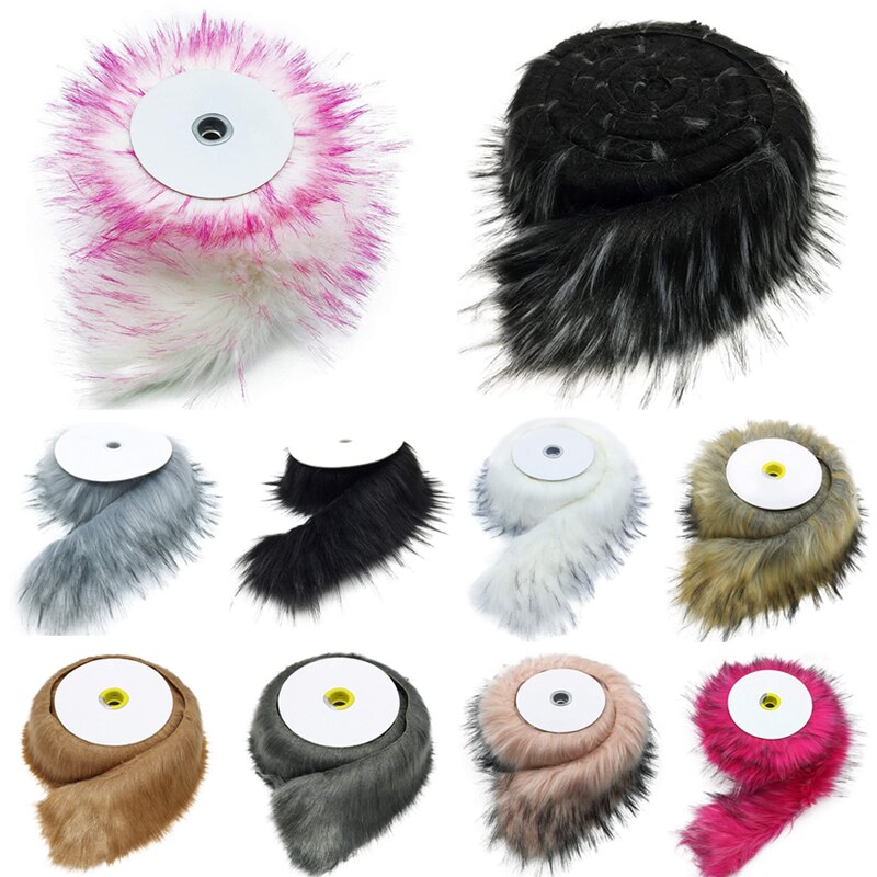 1M Faux Fur Furry Fluffy Trim Diy Accessories Home Decor Sewing Trimming Costume Crafts Luxury Warm Garment Parkas Coat Collar