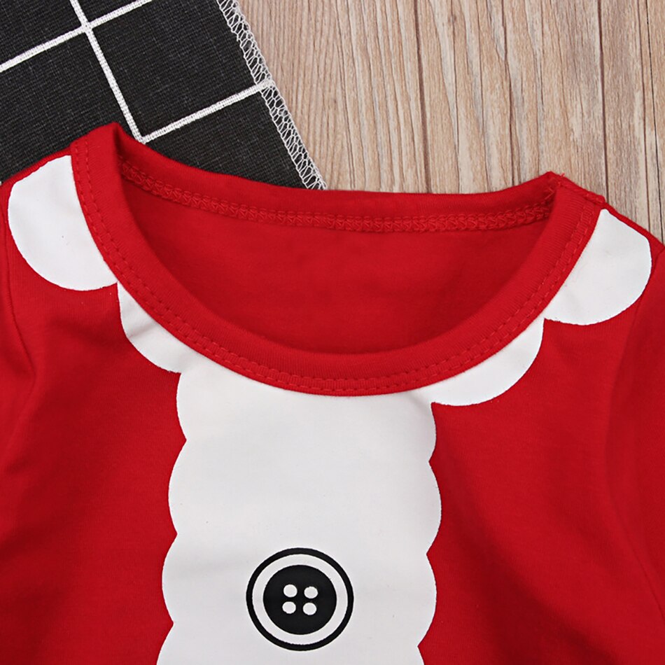 Baby Boys Girls Pajamas Christmas Kids Costume Santa Claus Dress up Children Clothing Long Sleeve Toddler Sleepwear