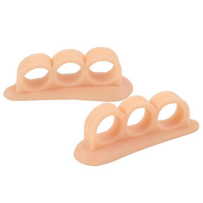 2Pcs=1Pair Silicone Gel Hammer Toe Straightener Corrector for Curled Toes Hallux Valgus Feet Foot Care Bunion Adjuster Tool: 02 1Pair