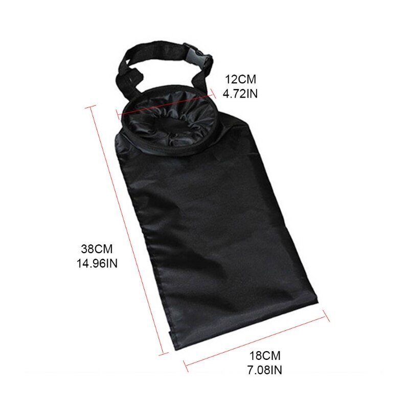 Automobile Trash Bin Multifunctional Litter Garbage Box Organizer Foldable Litter Case Adjustable Elastic Band Buckle R2LC