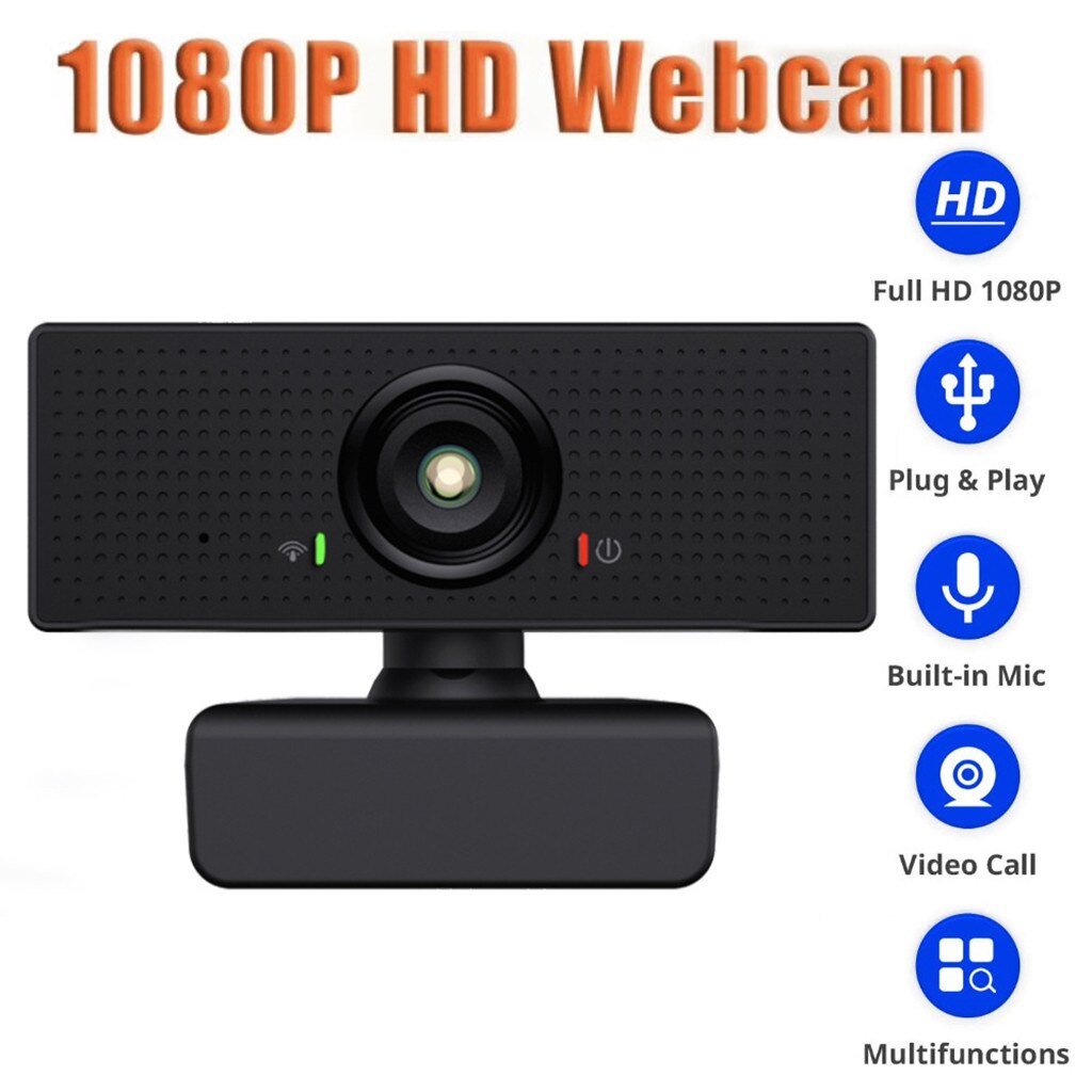 WebCam For Video Call Full HD 1080P Web Cam Desktop PC Video Calling Webcam Camera with Microphone Mic For Conference Work