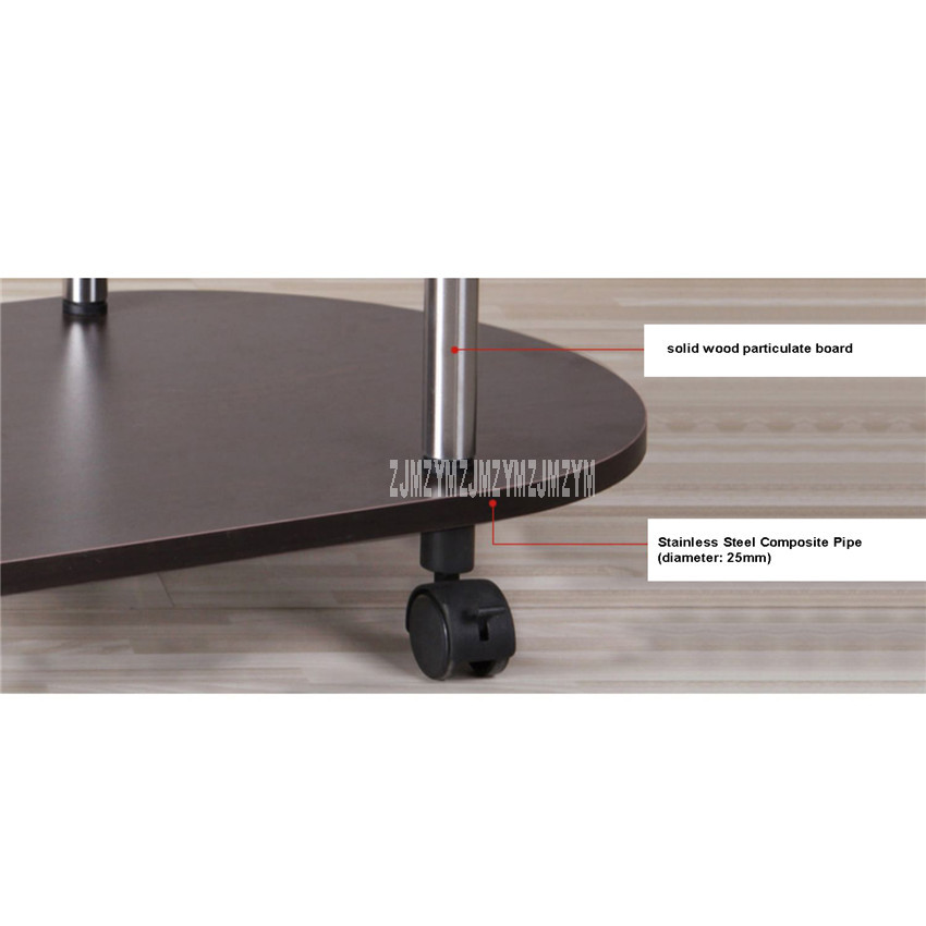 2 Layer Multi-functional Balcony Movable Tea Table With Wheel Living Room Bedroom Sofa Side Corner Modern Low Table