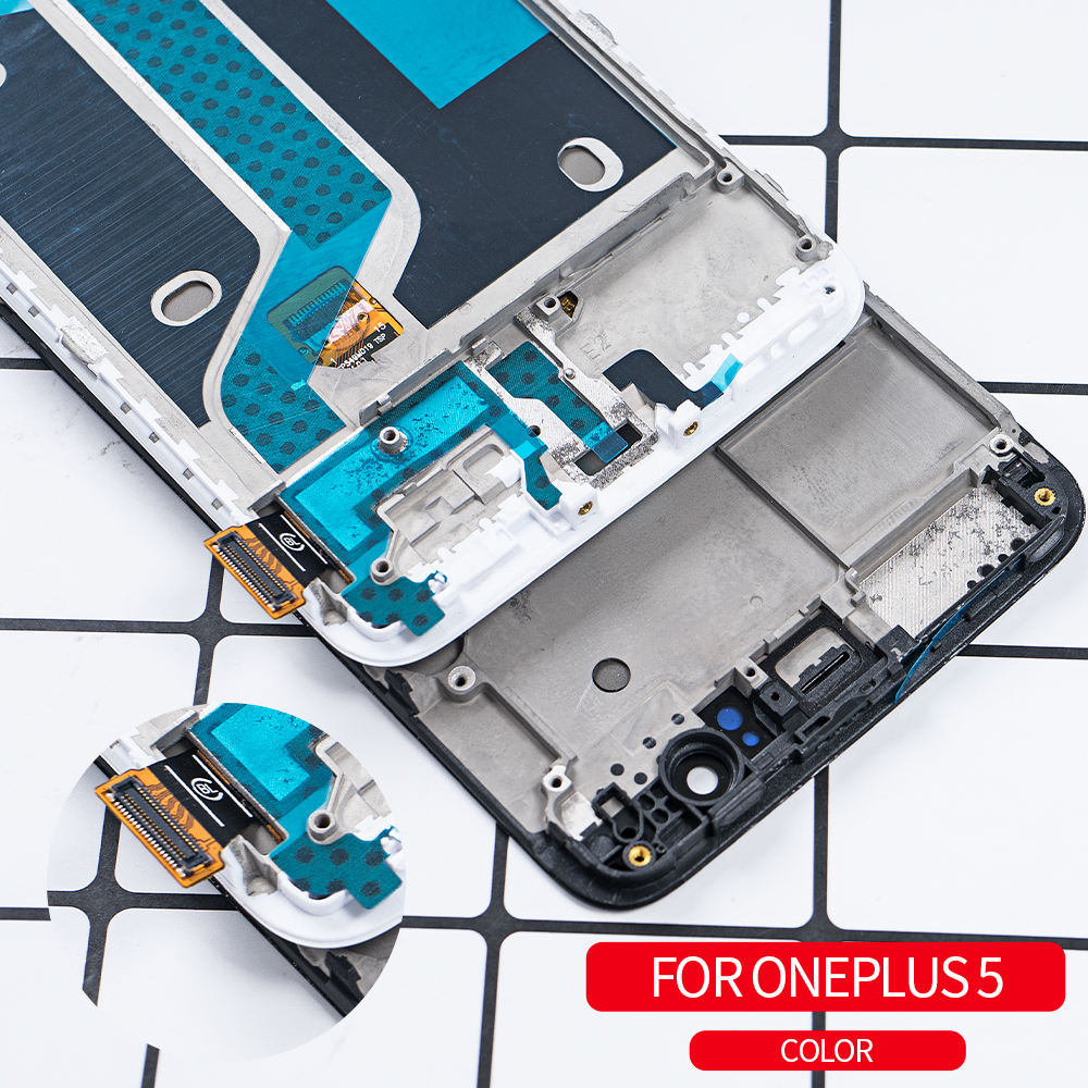 AMOLED 5.5 "LCD dla Oneplus 5 A5000 wyświetlacz LCD rama ekranu dotykowego Digitizer montaż dla OnePlus5 A5000 wyświetlacz LCD wymiana