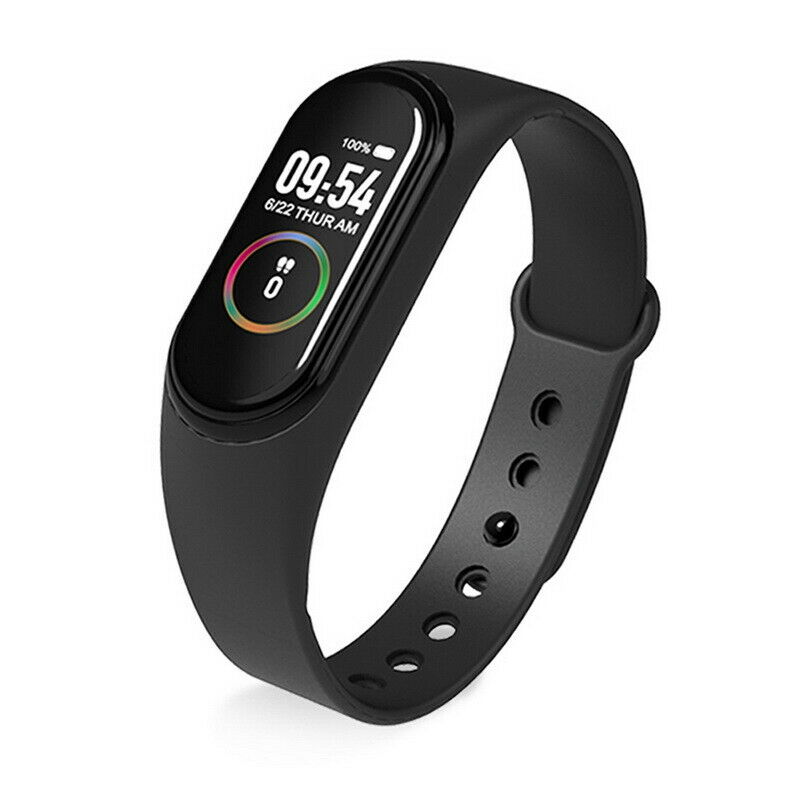 M4 Smart Band Fitness Tracker Sport Smart Band Hartslag Bloeddrukmeter Smartband Stappenteller Waterdichte Armband: Black