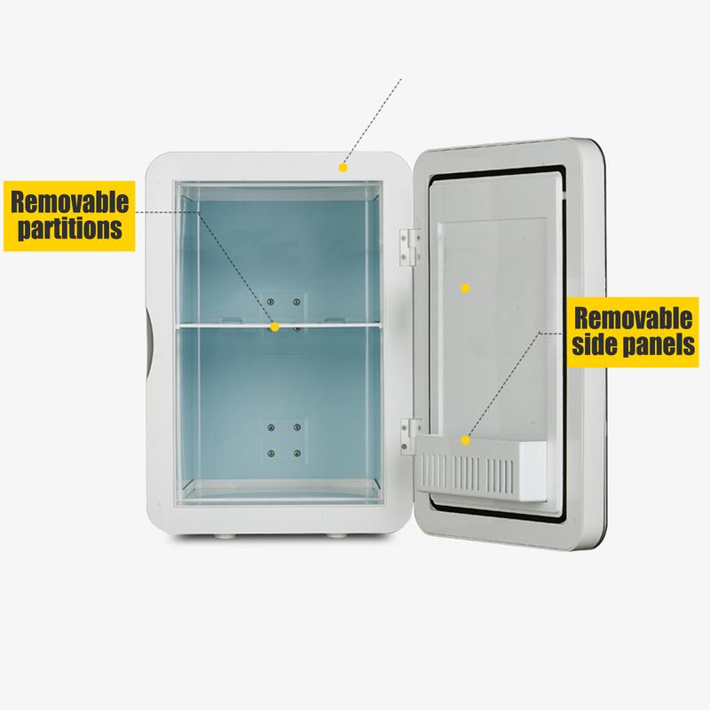 8L Portable Car Mini Small Refrigerator Electric Freeze Heating Dual Use Household Refrigerator SkinCare Makeup Storage 12V 220V