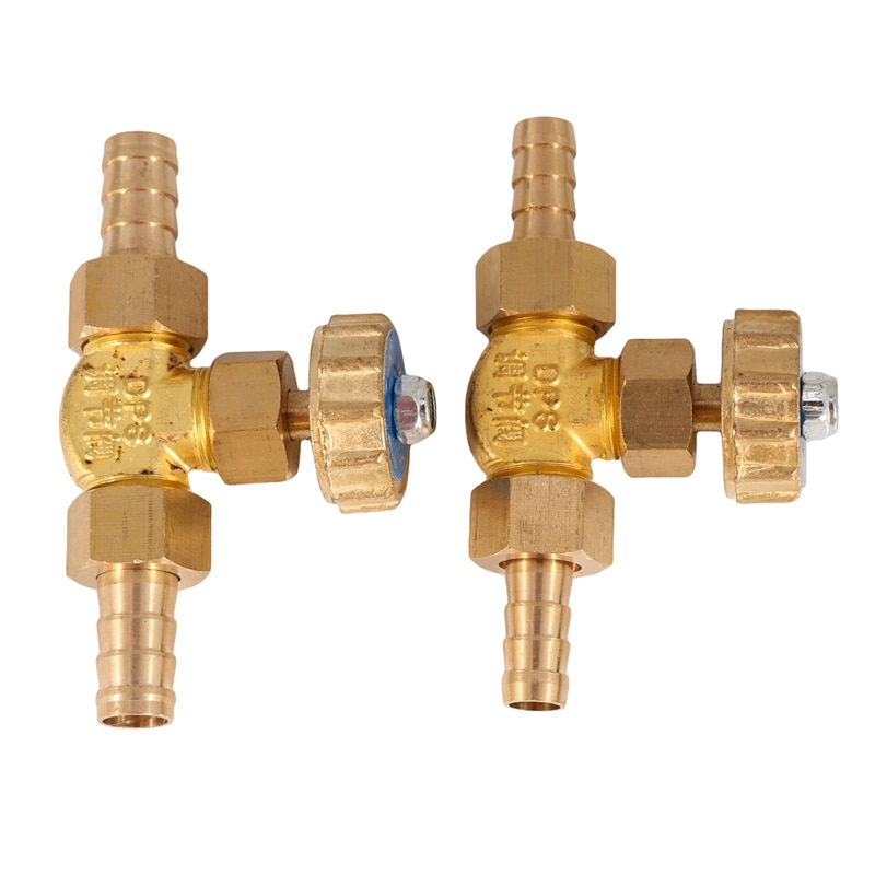 8mm/10mm ID tuyau barbe laiton parallèle aiguille vanne pour gaz pression maximale 1 Mpa de