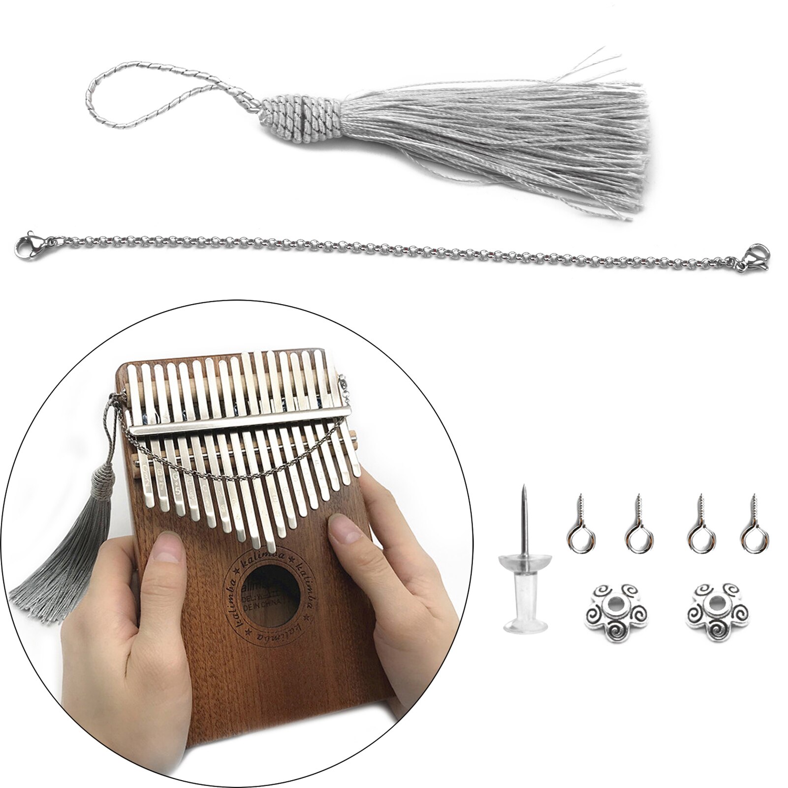 Lingting K17A Padauk Kalimba 17-Key Thumb Piano Kalimba Mbira Sanza Padauk Matetial Met Opbergtas Draagtas Muziek stickers: e Finger Piano Rope