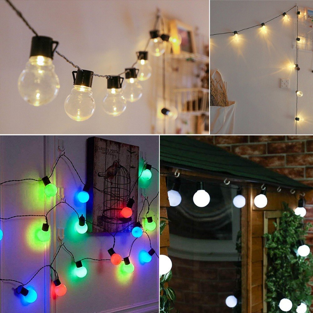 2.5m /5m keiju häänauha valo joulu led globe festoon polttimo led keiju merkkijono valo ulkojuhla puutarhaseppele
