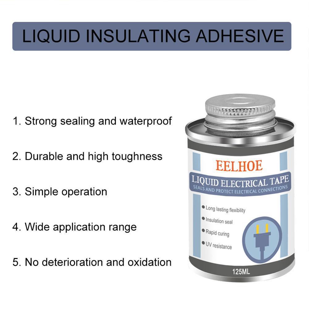 125ml flydende isolering elektrisk tape rør pasta anti-uv tør dielektrisk belægning vandtæt hurtig tape  z9 e 1