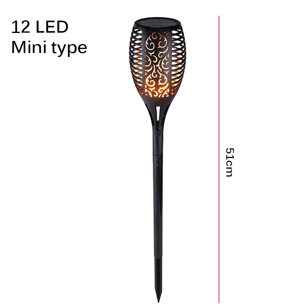 Waterproof LED Solar Flame Lamp Outdoor Torch Lights Safety Waterproof Light Flicker Lights For Garden Decoration Automatic