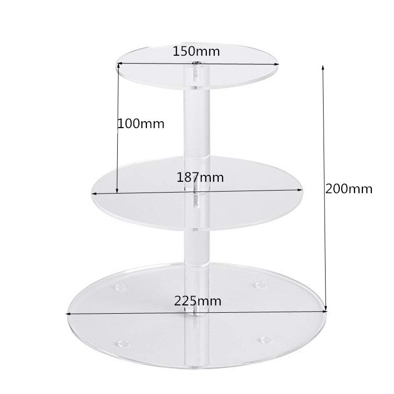 3/4/5 Tier Acryl Wedding Cake Stand Crystal Cup Cake Display Plank Cupcake Houder Plaat Verjaardagsfeestje decoratie Stands