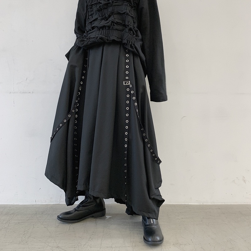 Club DJ, ropa de escenario, peluquería, pantalones, individualidad de los hombres, ropa de actuación en Club nocturno, entrepierna grande, faldas, Corea de los hombres