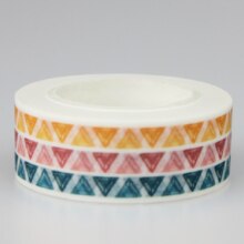 15Mm X 10M Kleurrijke Hoek Decoratieve Tape (1 Stuk)