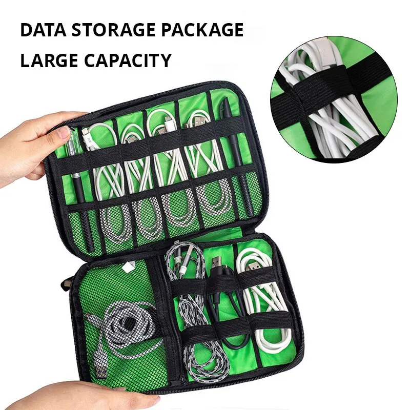 Sac de rangement de câbles, organisateur électronique numérique étanche, sac de rangement de prise de chargeur de ligne de données USB Portable, organisateur de câbles de voyage
