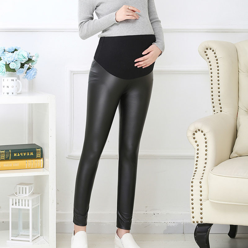 Pantalon de maternité grande taille PU leggings, p... - Grandado