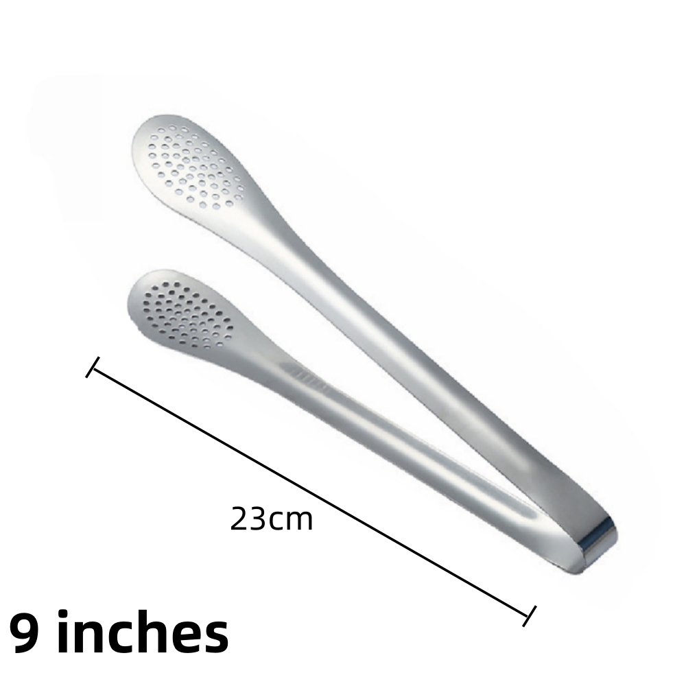 1pc Kitchen Utensils BBQ Food Clip Kitchen Chief Tongs Stainless Steel Portable for Picnic Barbecue Cooking Articles: light yellow