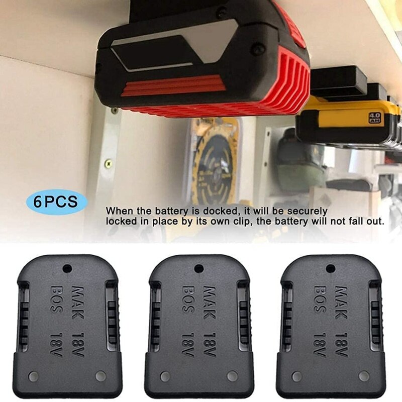 10PCS Tool Battery Holder,Cordless Tool Battery Storage Rack Compatible with Makita 18V Battery and 18V