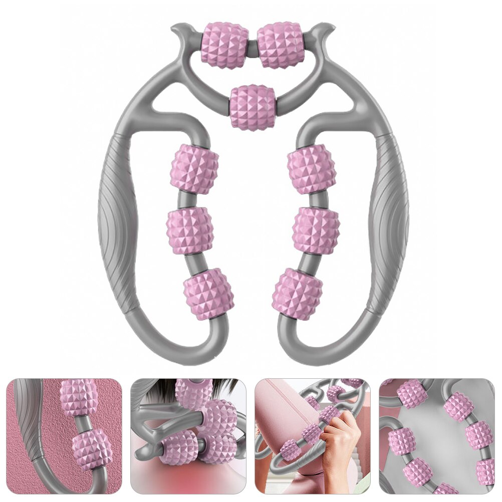 1Pc Plastic Leg Muscle Roller Massager Plastic Multipurpose Massager (Purple)