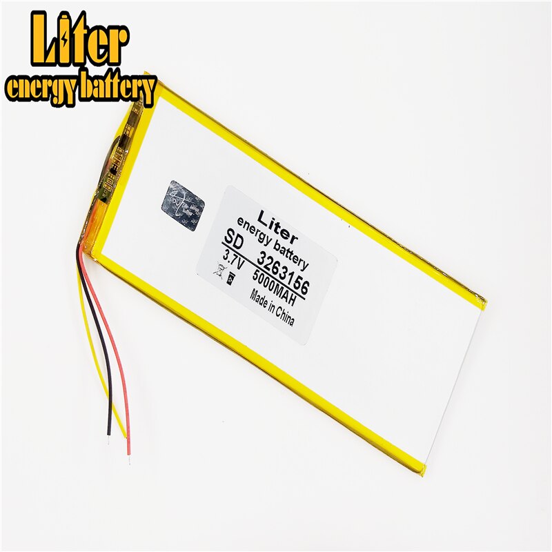 3 line 3263156 3065155 3.7V 5000mAh Rechargeable li Polymer Li-ion Battery