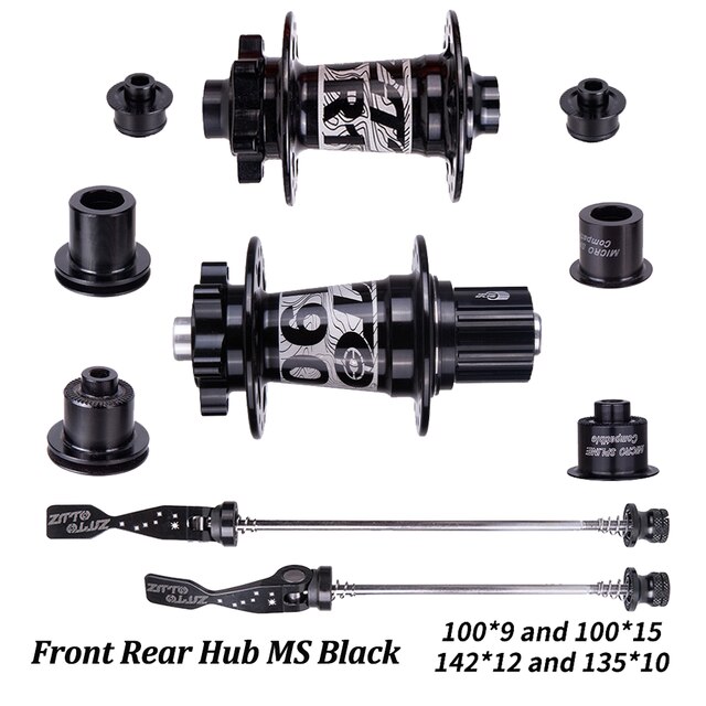 ZTTO Mountain Bike 32 Holes Disc Brake Hub DR190 54T Ratchet Bearings Thru Axle Quick Release HG XD MS Front Rear 15x100 12x142