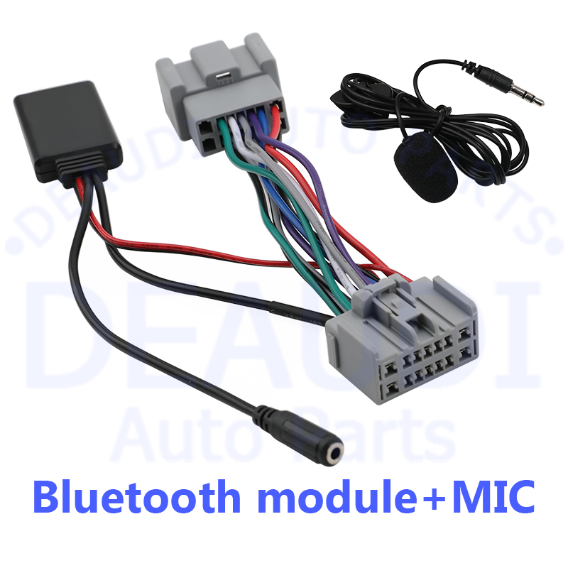 Para volvo bluetooth 5.0 módulo de chamada telefônica handfree aux in cabo adaptador para volvo s40 v40 v50 v70 s60 s70 s80 c30 c70 xc70 xc90: Preto