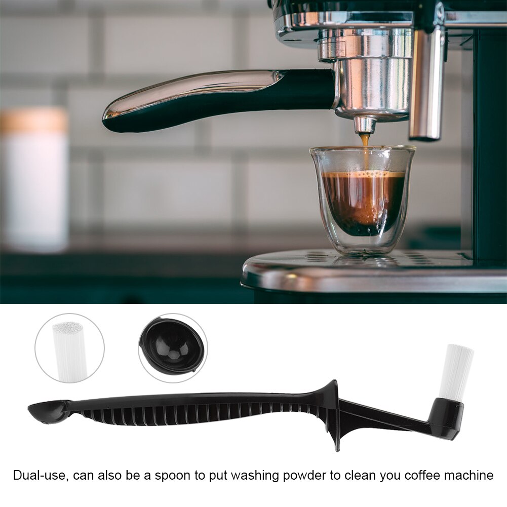 2 In 1 Borstel Koffie Machine Borstel Koffie Espresso Machine Groep Hoofd Nylon Borstel Koffie Vuil Schoonmaken Tool