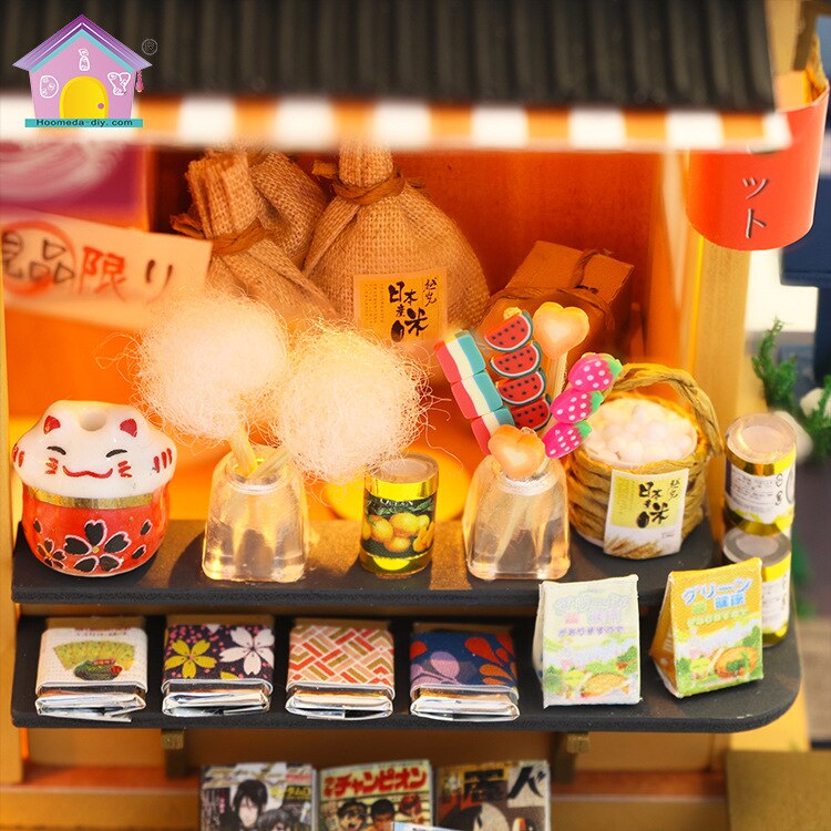 Hoomeda-bricolage rétro Style japonais bricolage cabane Chaoyang épicerie à la main bois assemblé Architecture modèle chambre