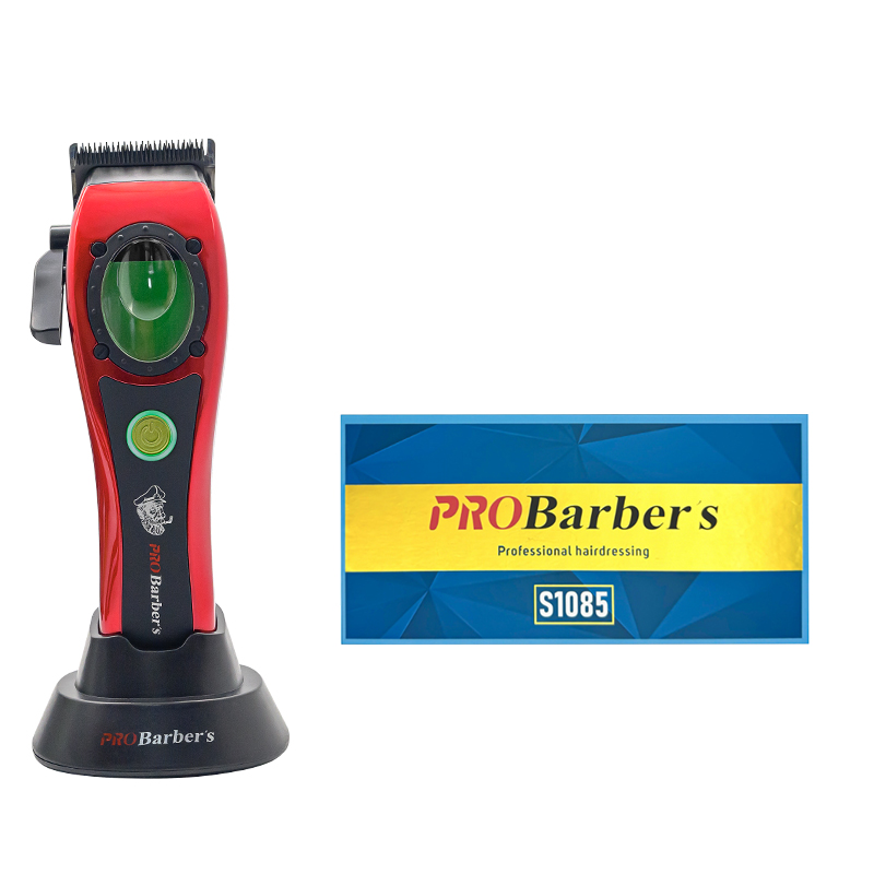 OEM 8000rpm Brush Magnetic Motor Barber Clipper Brush Hair Clipper Cordless Blade Clipper for men Hair cutting machine: Yellow