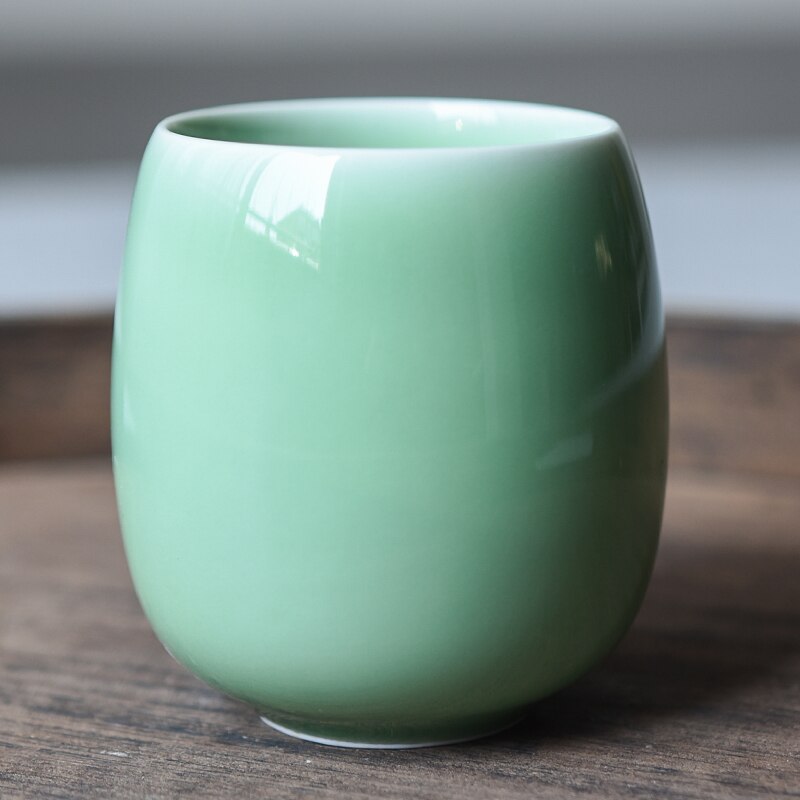 250ml Color sólido estilo chino tradicional craquelado de celadón taza de té de cerámica porcelana China tazas de té de café pequeñas: 7