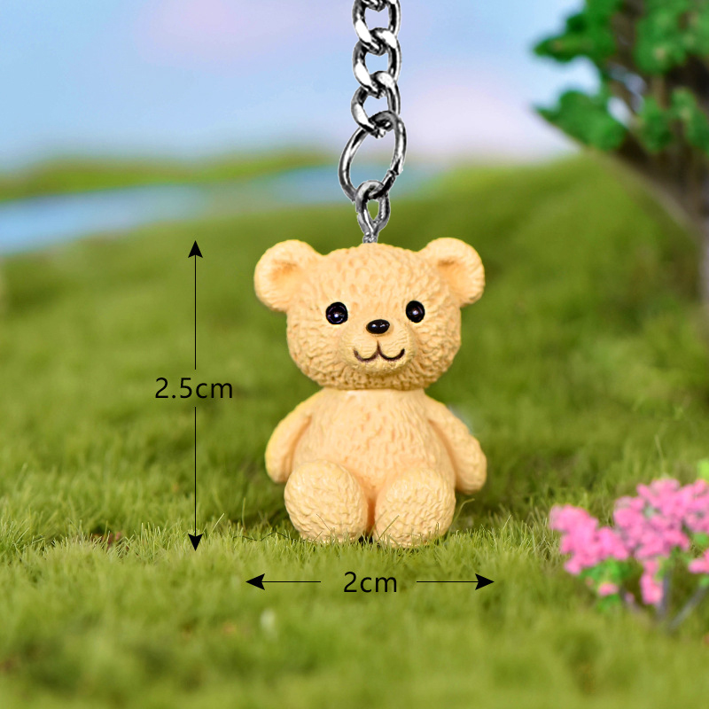 Cartoon Hars Beer Pop Sleutelhanger Vrouwen Mannen Leuke Anime Teddy Sleutelhanger Op Tas Auto Trinket Sieraden Bruiloft Meisjes: Donkerrood