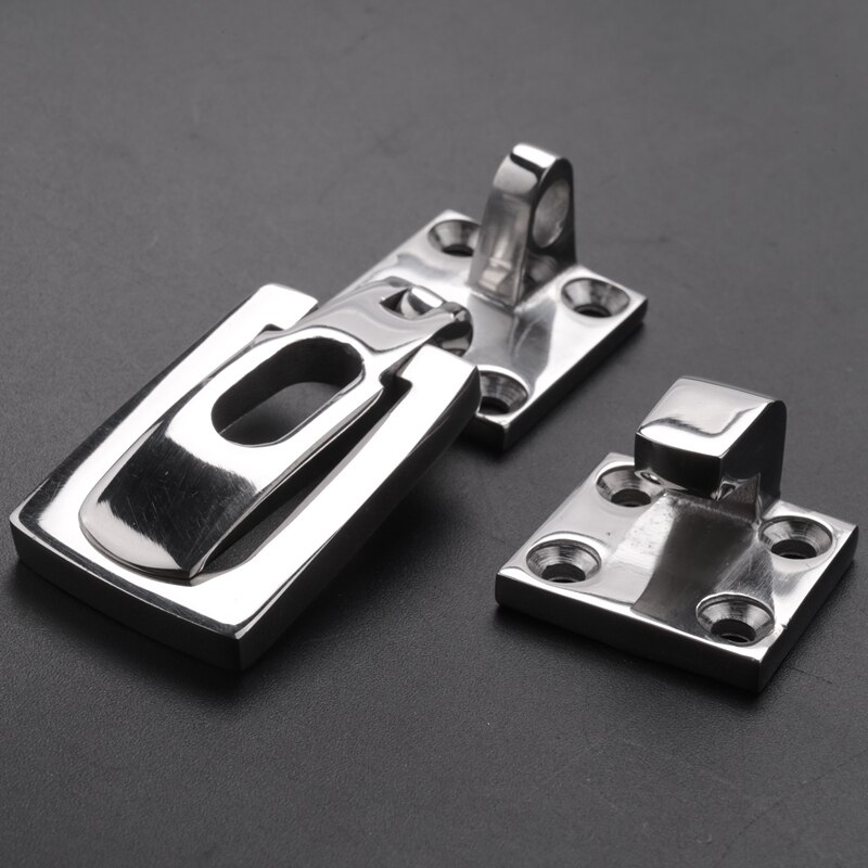 2Pcs 316 Stainless Steel Lockable Latch Marine Boat Door Lock Latch Anti-Rattle Fastener Clamp