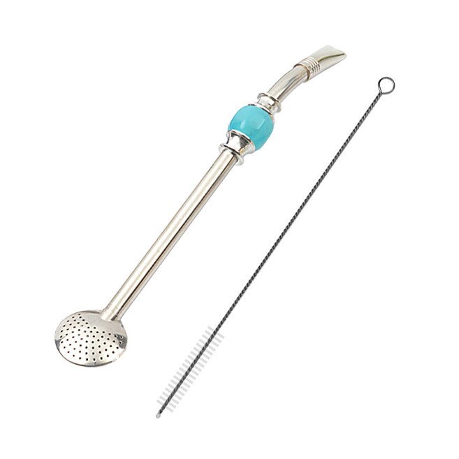 Riutilizzabile Yerba Mate filtro Bombilla di paglia 1 pennello cannuccia in acciaio inossidabile 304 per accessori da tè Mate 1 pz: Blu