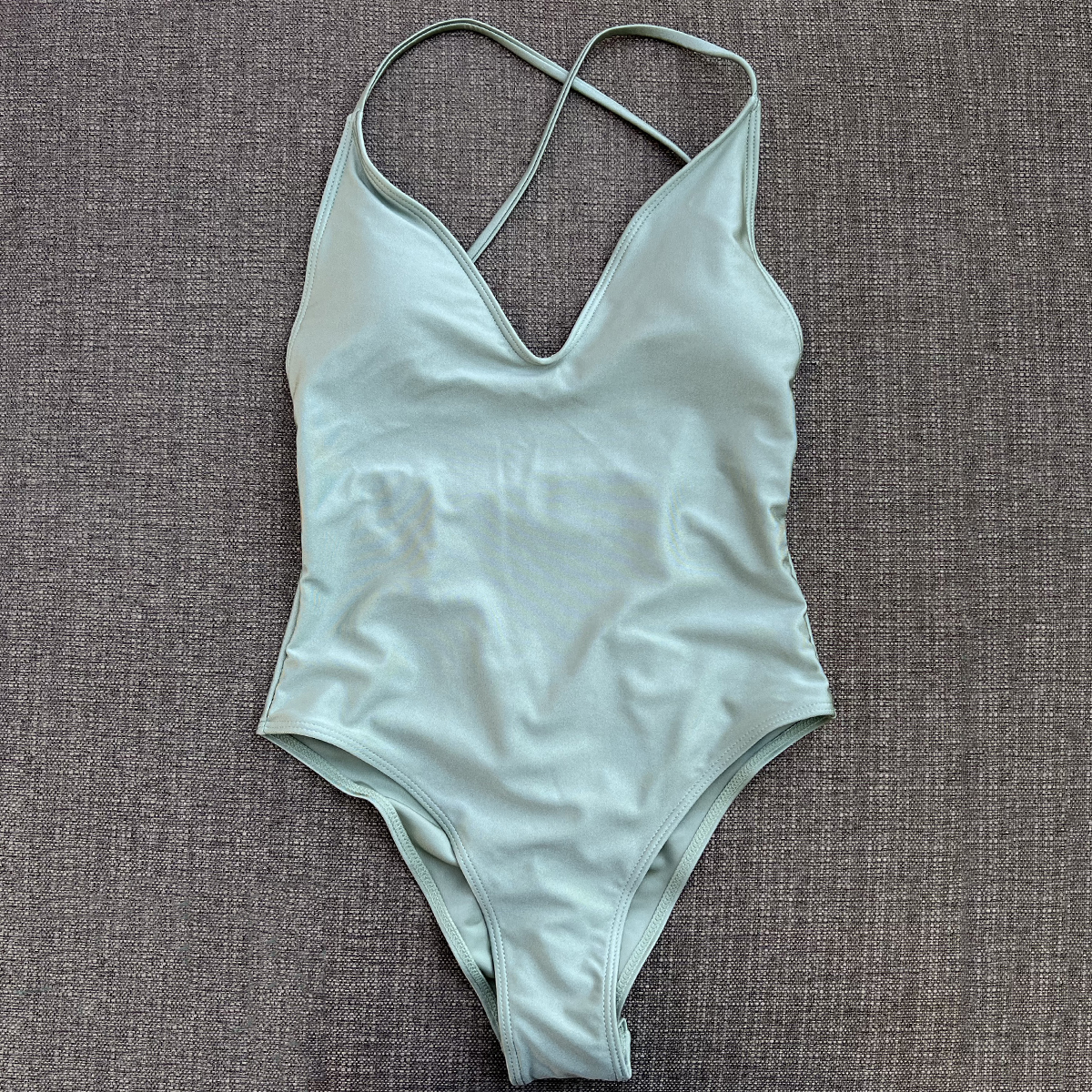 Bañador unicolor de una pieza para mujer, traje de baño , Bikini, traje de baño Sexy de talla grande, traje de baño para mujer: M / Oro