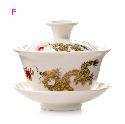 Gaiwan Tea Cup Tureen Teapot Chinese Traditional Ceramic Kung Fu Tea Set tea glass teacup set cup with lid CL10121414: F