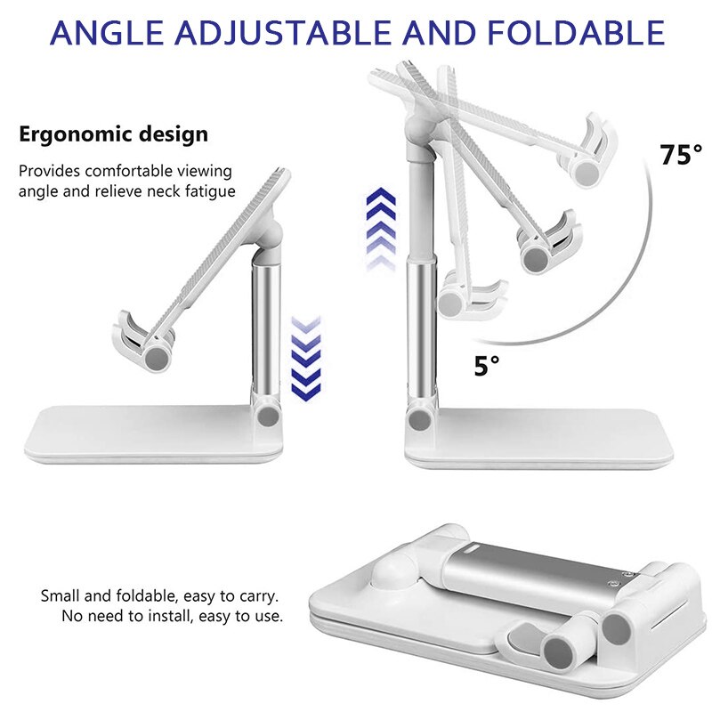 Mobiele Telefoon Klaptafel Stand Telescopische Telefoon Houder Beugel Voor Ipad Iphone Android Telefoons