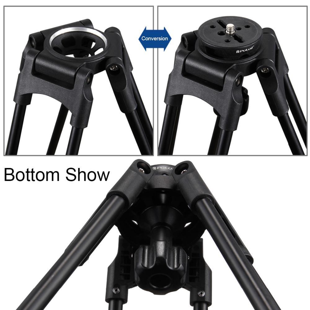 75mm Alloy Camera Tripod Rail Slide Hydraulic Base Photography Equipment