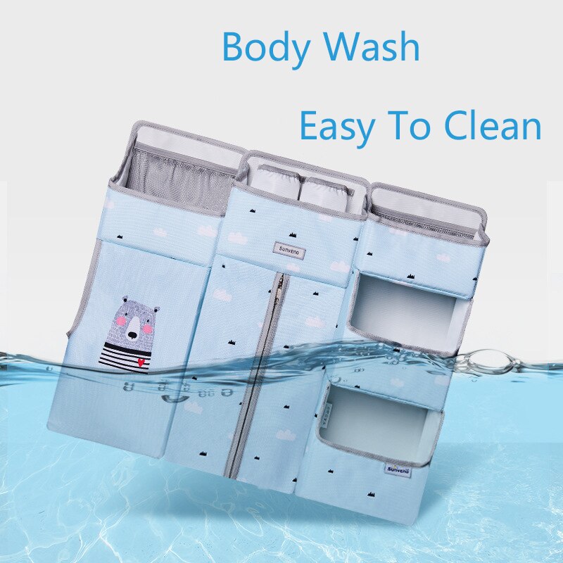 Baby Storage Box Baby Crib Hanging Bag Baby Out Diaper Storage Bag Bedside Hanging Basket Shelf Waterproof Diaper Bag