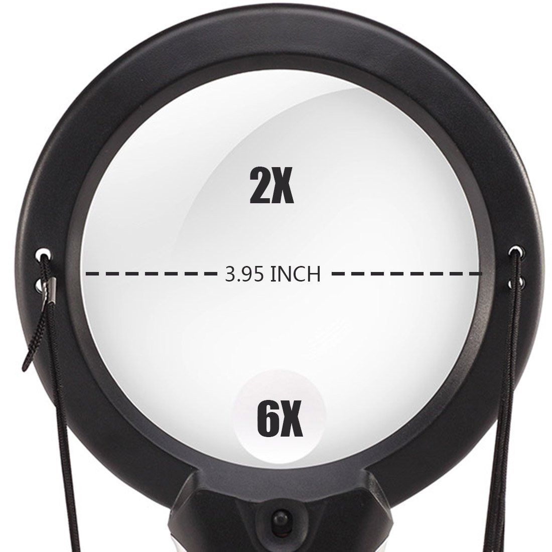 Hands Free LED loupe Lighted Reading Magnifier Neck Wear Magnifying Glass For Seniors Sewing Cross Stitch Embroidery