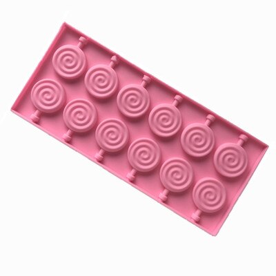 Silikone slikkepinde chokolade kageforme rundt hjerte silikone slikkepinde form blomst slik kageforme bage kage dekorationsværktøj: E   26.3 x 11.5 x 1cm
