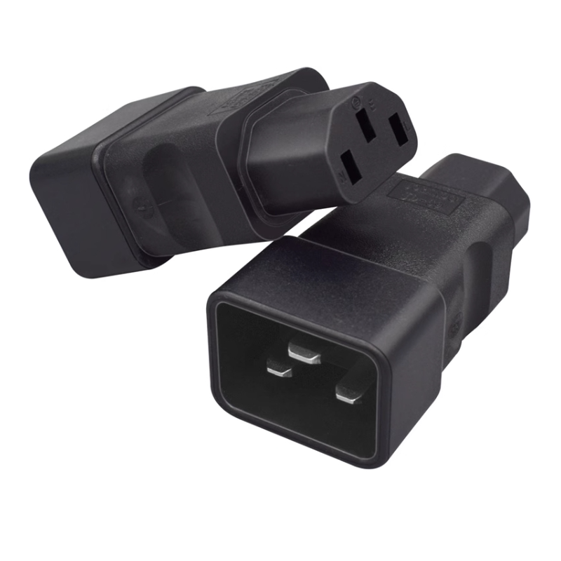 1PCS Black IEC 320 C14 to C20 power adapter plug C19 to C13 AC Plug convert adapter male to female plug socket converter