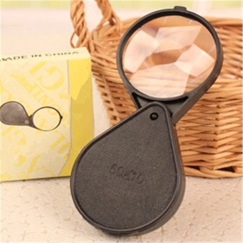 Klapp 10X Mini Tasche Schmuck Lupe Glas Vergrößerungs Augen Glas Lupe Linse